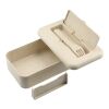 Bamboo Fiber Lunch Box with Utensil Pocket Light Yellow | No Imprint | not available | not available