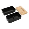 Stackable Bamboo Fiber Bento Box Standard | Black | No Imprint | not available | not available