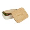 Bamboo Fiber Lunch Box with Cutting Board Lid Light Yellow