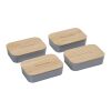 Bamboo Fiber Lunch Box with Cutting Board Lid Standard | Gray | No Imprint | not available | not available