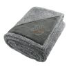 Heathered Fuzzy Fleece Blanket Charcoal | No Imprint | not available | not available