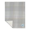 Plaid Fleece Sherpa Blanket Gray