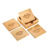 FSC Bamboo Coaster Set Standard | Natural | No Imprint | not available | not available