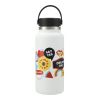 Hydro Flask® Wide Mouth With Flex Cap 32oz Standard | White | Laser Engraving | Centered on tumbler opposite Hydro Flask, - Center of art 3.68" up from bottom | 2.30 Inches × 4.75 Inches