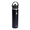 Hydro Flask® Wide Mouth with Flex Straw Cap 24oz Standard | Black | No Imprint | not available | not available