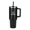 Pinnacle Recycled Travel Tumbler with Straw 40oz Standard | Black | No Imprint | not available | not available