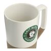 Tahoe Tea & Coffee Ceramic Mug with Wood Lid 16oz Black