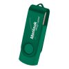Rotate 2Tone Flash Drive 1GB Green | No Imprint
