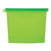 Reusable Food Bag With Plastic Slider Green