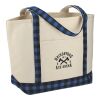 Buffalo Plaid 18oz Cotton Boat Tote Black-Black | No Imprint | not available | not available