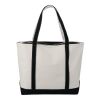Baltic 24oz Cotton Canvas Tall Zippered Boat Tote Black