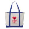 Baltic 24oz Cotton Canvas Tall Zippered Boat Tote Royal Blue | No Imprint | not available | not available