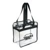 Game Day Clear Zippered Safety Tote Black | No Imprint | not available | not available
