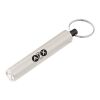 Mini Cylinder LED Flashlight Key Tag Silver