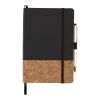 5.5" x 8.5" Lucca Cork Hard Bound JournalBook® Black | No Imprint | not available | not available