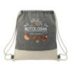 Split Recycled Cotton Drawstring Bag Natural-Black | No Imprint | not available | not available