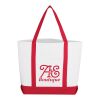 Pocket Shopper Tote Bag White Red | No Imprint | not available | not available