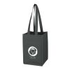 Non-Woven 4 Bottle Wine Tote Bag Black | No Imprint | not available | not available