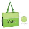 Non-Woven Wave Design Tote Bag Standard | Lime | No Imprint | not available | not available