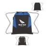 Tahoe Heathered Drawstring Backpack Black with Red | No Imprint | not available | not available