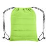 Puffy Quilted Drawstring Bag Lime