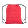 Puffy Quilted Drawstring Bag Red | No Imprint | not available | not available