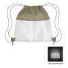 Reflective Heathered Frost Drawstring Bag Olive | No Imprint | not available | not available