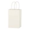 Kraft Paper White Shopping Bag - 5-1/4" x 8-1/4" White | No Imprint