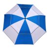 62" RPET Golf Umbrella w/ Reflective Trim Royal Blue-White