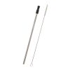 Stainless Steel Straw With Cleaning Brush Silver with Red | No Imprint