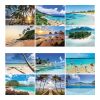 Full Color Beaches Spiral Wall Calendar White