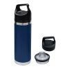 18 Oz. Full Laser Davenport Stainless Steel Bottle Navy Blue