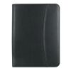 Leather Look 8 ½" x 11" Zippered Portfolio With Calculator Black | No Imprint | not available | not available