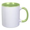 11 Oz. Dye Blast Full Color Mug White/Lime