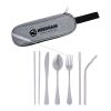 Stainless Steel Cutlery Set In Pouch Gray | No Imprint | not available | not available