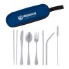 Stainless Steel Cutlery Set In Pouch Navy Blue | No Imprint | not available | not available