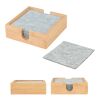 Bamboo & Recycled Felt Coaster Set Cream | No Imprint