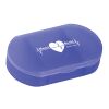 Oval Shape Pill Holder Frost Blue | No Imprint | not available | not available