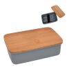 Wheat Lunch Set With Bamboo Lid Gray | No Imprint