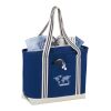 Atlantic Stripe 20oz Cotton Zippered Boat Tote Navy | No Imprint | not available | not available