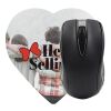 Heart Shaped Computer Mouse Pad - Dye Sublimated White | No Imprint | not available | not available