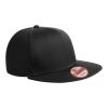 New Era® Flat Bill Snapback Cap Black | No Imprint