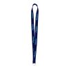 Sewn Screen Printed Polyester Value Lanyard Navy Blue | No Imprint