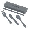 Recycled Plastic Utensil To Go Set Gray