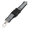 Recycled Polyester Reflective Lanyard Black