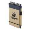 5" x 4" Recycled Spiral Jotter with Pen Natural-Blue Trim | No Imprint | not available | not available