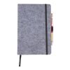 The Goods 8" x 5.5" Recycled Felt Bound Notebook Charcoal | No Imprint | not available | not available