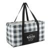 Buffalo Plaid Utility Tote White-Black Trim | No Imprint | not available | not available
