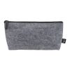 Recycled Felt Zippered Pouch Charcoal | No Imprint | not available | not available
