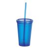 Iceberg 16oz Double-Wall Tumbler w/Straw Blue | No Imprint | not available | not available
